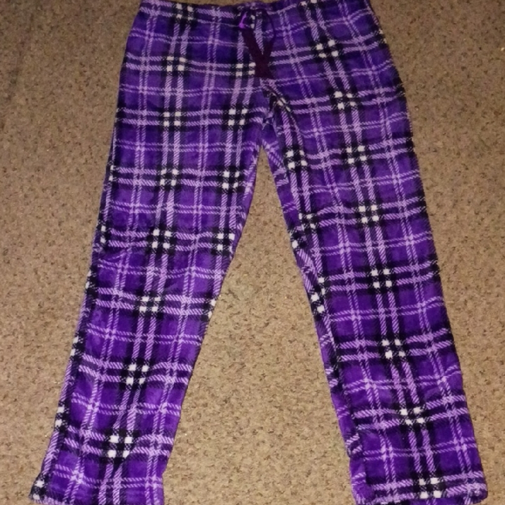 Purple Plaid Women's Lounge Pants